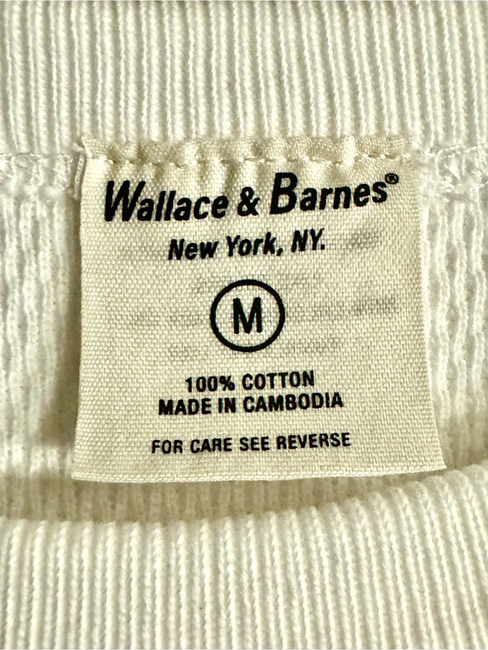 New! J. Crew Wallace & Barnes honeycomb thermal crewneck Men's White waffle